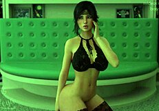 Caroline sits on stepbro's face and cums in mouth in milfy city part 4