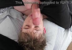 Hot gay scene with blow job and anal sex with two twinks