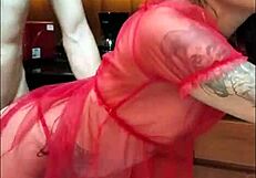 Latina wife squirts from big cock in kitchen POV