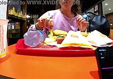 Step-Brother Invites Me to Play with Toys While Controlling My Lovense in Public