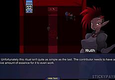 Babe with silver hair feels intense pleasure in anime cosplay hentai sex game at spunkstock festival