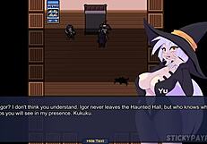 Babe with silver hair feels intense pleasure in anime cosplay hentai sex game at spunkstock festival