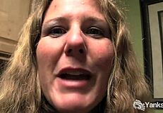 Busty yanks bbw jade masturbates in public with softcore orgasm.