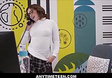 anytimeteen 18+ - freeuse teens interracial activity while working - penelope kay charley hart peter green nicky rebel