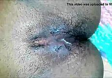 Fatty couple humps on camera with creampie