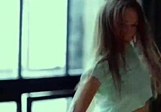 Fashion Models Undress in Sexy Striptease Dance, Revealing Nude Bodies.