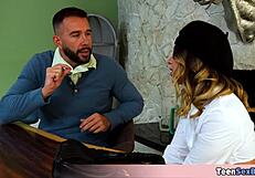 Blonde petite girl gets punished with multiple orgasms in group orgy