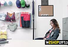 Skinny Shoplifter Respects Big Fat Cock