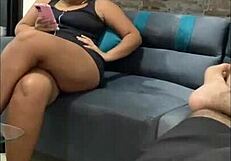 friend of my mother teases with her panties, stirring deep emotions in doggystyle blowjob