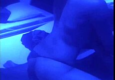 Skinny housewife in interracial couple scene.