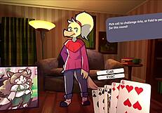 2 Chicks Playing Poker Furry Strip Poker