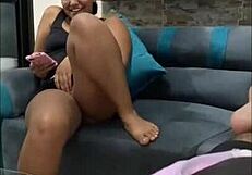 friend of my mother teases with her panties, stirring deep emotions in doggystyle blowjob