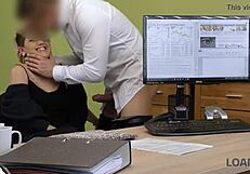 Loan4k Curvy Chica Sucks Cock During Business Loan Interview For Cash