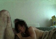 Does Asian suck big tits cock?