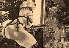 vintage anime hentai cartoon depicts erotic antique illustration