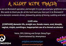 Tracer's erotic audio play: a night to remember
