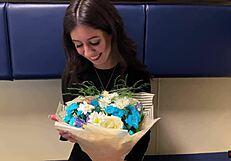 Beautiful public agent has rough outdoor sex on the train for tips