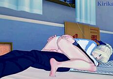 Saber, Rin Tohsaka, and Shirou Emiya in intense sex emotions from Fate Stay Night.