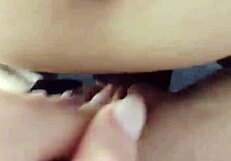 Close up and personal: small slender young woman enjoys rough sex