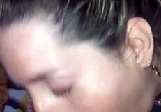 this latina blonde slut gives me an amazing deepthroat blowjob!