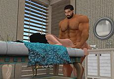 hey, check out cam heyward getting his monster cock massaged all over