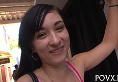 Mandy Sky gives a rough blowjob and tight pussy fucking in POV. 😍