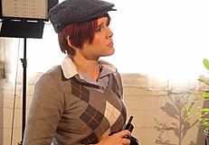 Redhead gets a shaved pussy 3some with lesbians
