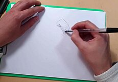 two beautiful girls sketched quickly