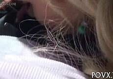 Hairy pussy gets cumshots, but what about the blowjob?