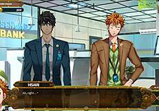 Sexy model provides Swedish oil massage in gay hentai game, ensuring happy ending.