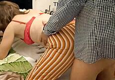 French Amateur In Satin Lingerie Gets Deepthroat And Doggy!