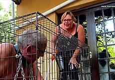 mistress april, the fierce dominatrix, delivers anal punishment in prison