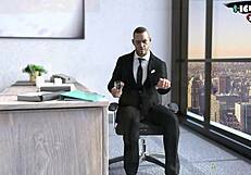 Babysitter starts new office routine