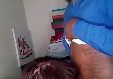 Amateur with a big black cock meets a white pawg for a fuckfest