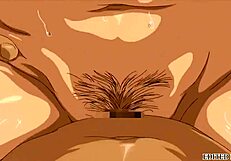 adulterous wife in anime cartoon getting anal blowjob 😈💦