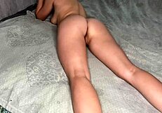 FUCKS herself with FINGERS in excited PUSSY