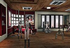 Brünette Latex-Herrin in BDSM Fetisch Anime Hentai Fashion