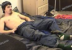 Lucky old homosexual submits to nasty horny bitch domination