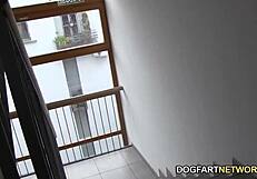 Lara wears latex and wants to have a black cock in her mouth