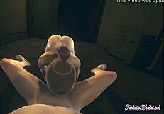 3D anime of Sasha's wet and wild interracial alley encounter