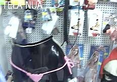 I saw teen falling on boy's mouth in porn store