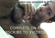 Brazilian couple swaps intense blowjobs in homemade clip