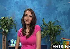 young masseuse gives pool massage to babe