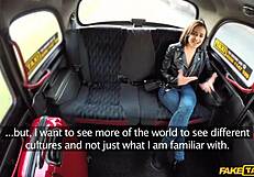 Fake Taxi - young woman from strict Middle Eastern country explores sexuality with blowjob in European car