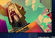 this stylish chainsaw girl is giving a blowjob during a fight! 😈