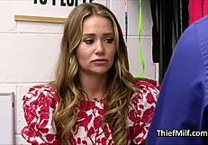 Milf Suspect Moans Riding Officer's Dick