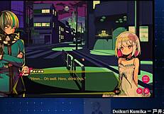 this stylish chainsaw girl is giving a blowjob during a fight! 😈