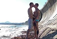 sex with strangers in a secluded sea spot, i love that extreme public thrill