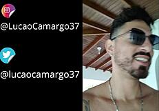 lunna vaz and i fuck intensely on the balcony during the party, with blowjob and big cock action!