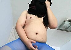 A gay boy wears silk stockings in this casual scene